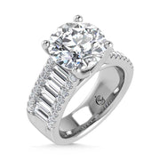 14K White Gold Lab Grown Diamond 4 1/6 Ct.Tw. Engagement Ring