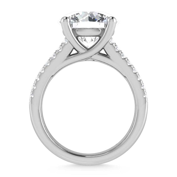 14K White Gold Lab Grown Diamond 4 1/6 Ct.Tw. Engagement Ring