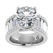 14K White Gold Lab Grown Diamond 7 1/2 Ct.Tw. Engagement Ring