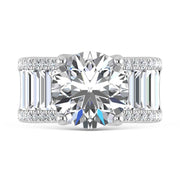 14K White Gold Lab Grown Diamond 7 1/2 Ct.Tw. Engagement Ring