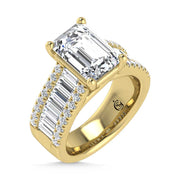 14K Yellow Gold Lab Grown Diamond 4 1/6 Ct.Tw. Engagement Ring