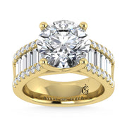 14K Yellow Gold Lab Grown Diamond 4 1/6 Ct.Tw. Engagement Ring