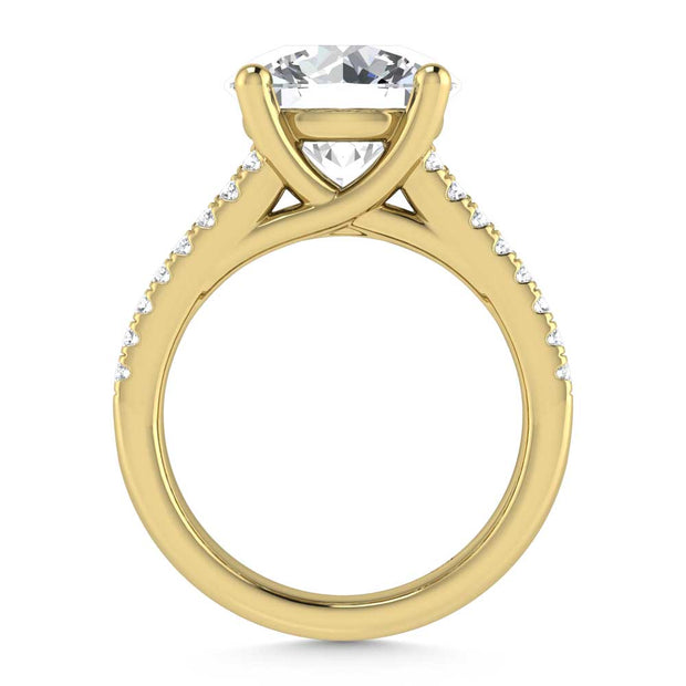 14K Yellow Gold Lab Grown Diamond 4 1/6 Ct.Tw. Engagement Ring