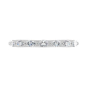 14K White Gold Lab Grown Diamond 1/3 Ct.Tw. Marquise Shape Stackable Band
