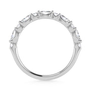 14K White Gold Lab Grown Diamond 1/4 Ct.Tw. Marquise and Round Stackable Band