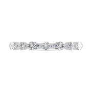 14K White Gold Lab Grown Diamond 1 Ct.Tw. Marquise and Round Stackable Band