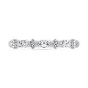 14K White Gold Lab Grown Diamond 1/4 Ct.Tw. Stackable Band