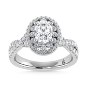 10K White Gold Labgrown Diamond 5/8 Ct.Tw. Engagement Ring