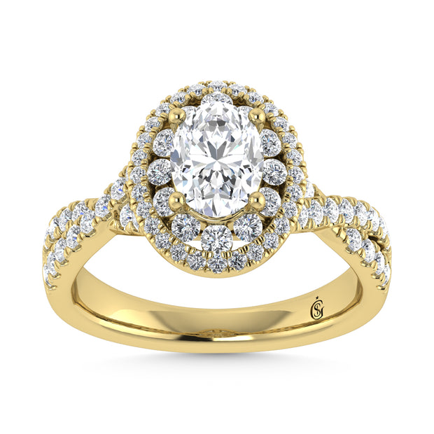 10K Yellow Gold Labgrown Diamond 5/8 Ct.Tw. Engagement Ring