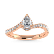 10K Rose Gold Labgrown Diamond  5/8 Ct.Tw. Engagement Ring