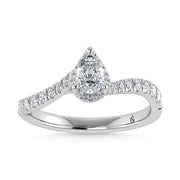 10K White Gold Labgrown Diamond 5/8 Ct.Tw. Engagement Ring