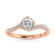 10K Rose Gold Labgrown Diamond  1/2 Ct.Tw. Engagement Ring