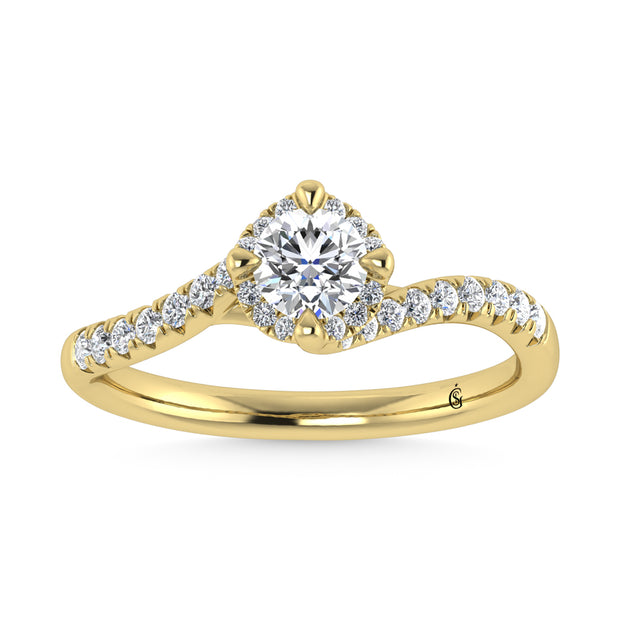 10K Yellow Gold Labgrown Diamond 1/2 Ct.Tw. Engagement Ring