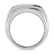 14K White Gold  4 1/10 Ct.Tw. Lab Grown Diamond Channel Set Mens Ring