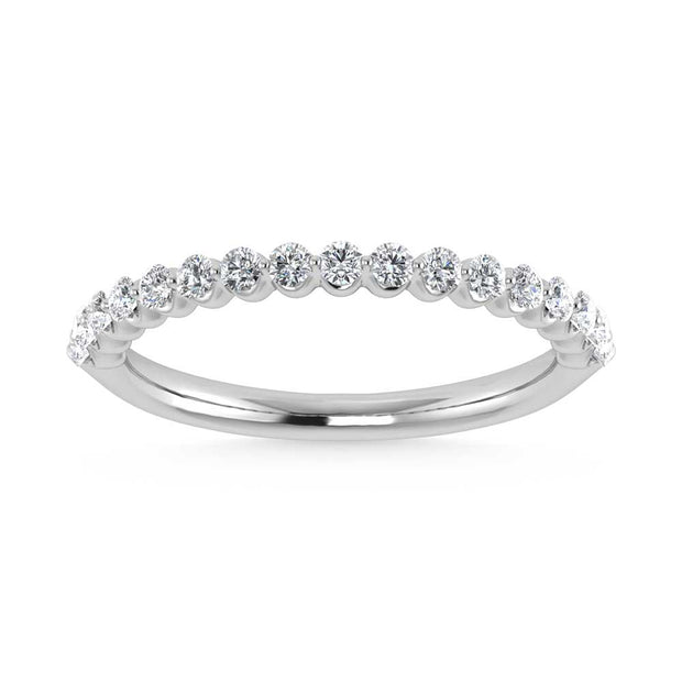 14K White Gold Lab Grown Diamond 1/4 Ct.Tw. Stackable Band