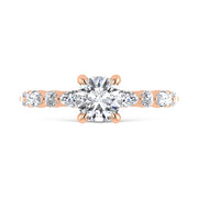 14K Rose Gold Lab Grown Diamond 1 1/3 Ct.Tw. Engagement Ring (Center 1 ct)