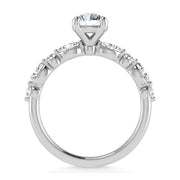 14K White Gold Lab Grown Diamond 1 1/3 Ct.Tw. Engagement Ring (Center 1 ct)