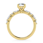 14K Yellow Gold Lab Grown Diamond 1 1/3 Ct.Tw. Engagement Ring (Center 1 ct)