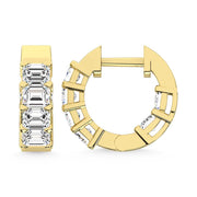 14K Yellow Gold Lab Grown Diamond 2 Ct.Tw. Hoop Earrings