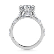 14K White Gold Lab Grown Diamond 3 1/2 Ct.Tw. Marquise and Pear Engagement Ring (Center 3 ct)