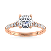 10K Rose Gold Lab Grown Diamond 1 1/4 Ct.Tw. Engagement Ring