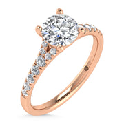 10K Rose Gold Lab Grown Diamond 1 1/4 Ct.Tw. Engagement Ring