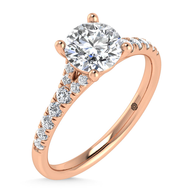 10K Rose Gold Lab Grown Diamond 1 1/4 Ct.Tw. Engagement Ring