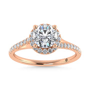 10K Rose Gold Lab Grown Diamond 1 1/4 Ct.Tw. Engagement Ring