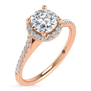 10K Rose Gold Lab Grown Diamond 1 1/4 Ct.Tw. Engagement Ring