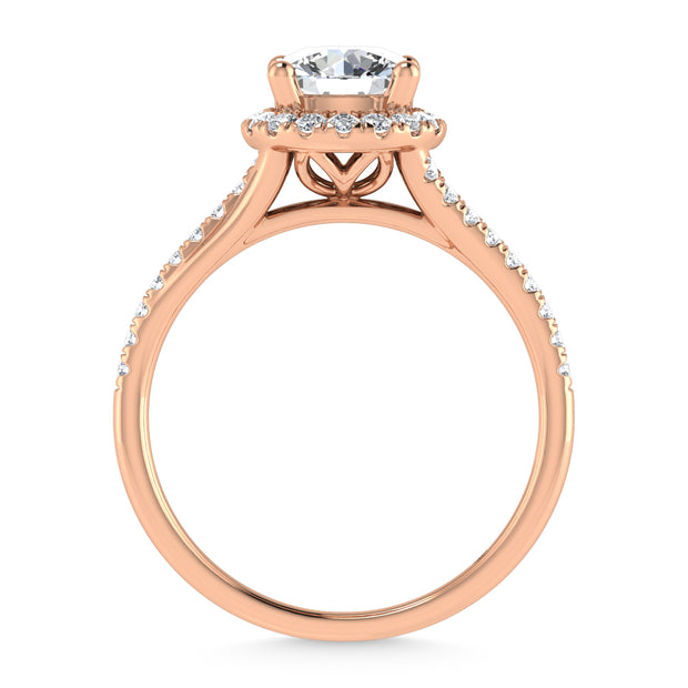 10K Rose Gold Lab Grown Diamond 1 1/4 Ct.Tw. Engagement Ring