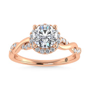 10K Rose Gold Lab Grown Diamond 1 1/4 Ct.Tw. Engagement Ring