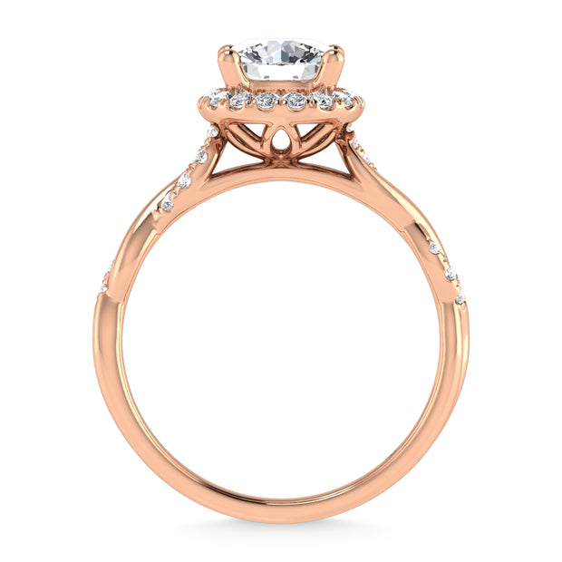 10K Rose Gold Lab Grown Diamond 1 1/4 Ct.Tw. Engagement Ring