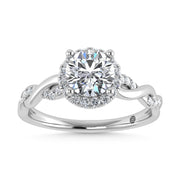 10K White Gold Lab Grown Diamond 1 1/4 Ct.Tw. Engagement Ring