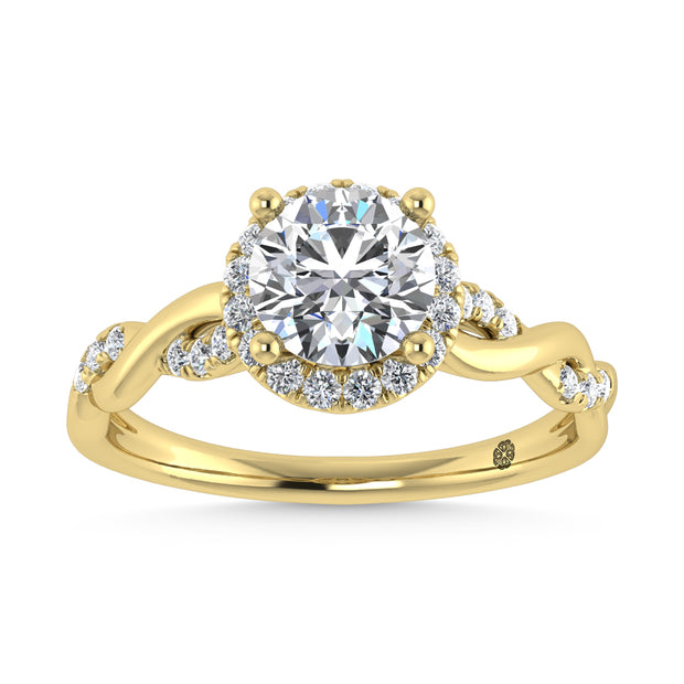 10K Yellow Gold Lab Grown Diamond 1 1/4 Ct.Tw. Engagement Ring