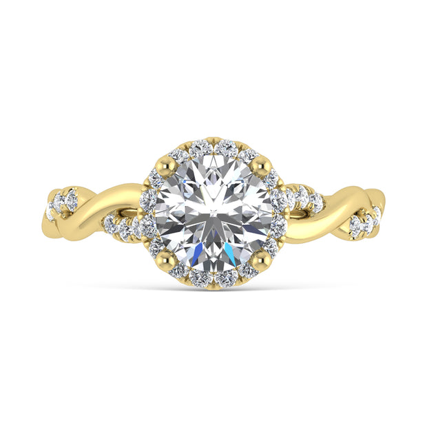 10K Yellow Gold Lab Grown Diamond 1 1/4 Ct.Tw. Engagement Ring