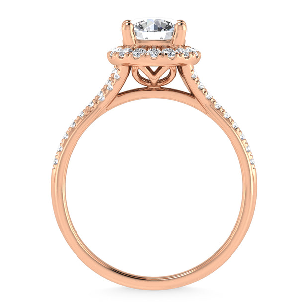 10K Rose Gold Lab Grown Diamond 1 1/4 Ct.Tw. Engagement Ring