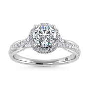 10K White Gold Lab Grown Diamond 1 1/4 Ct.Tw. Engagement Ring