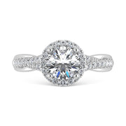 10K White Gold Lab Grown Diamond 1 1/4 Ct.Tw. Engagement Ring