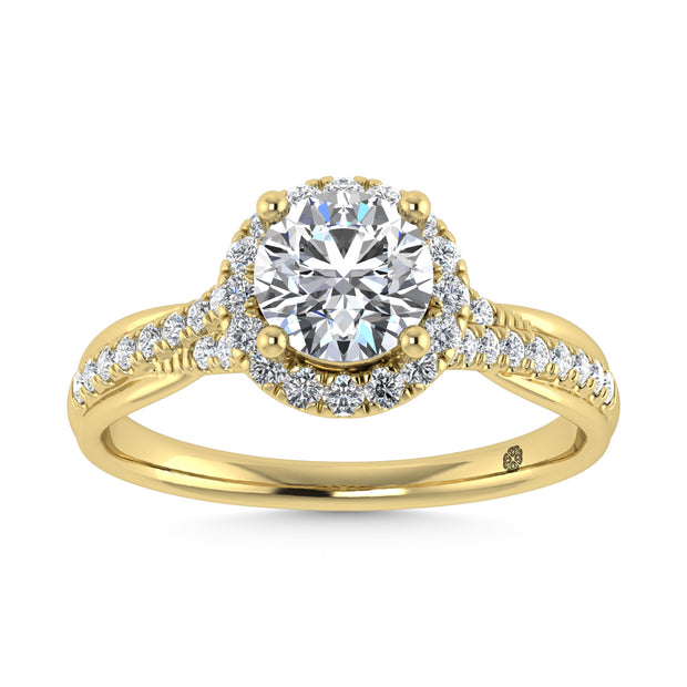 10K Yellow Gold Lab Grown Diamond 1 1/4 Ct.Tw. Engagement Ring