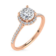 10K Rose Gold Lab Grown Diamond 1 1/4 Ct.Tw. Engagement Ring