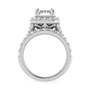 14K White Gold 4 7/8 Ct.Tw. Lab Grown Diamond Bridal Ring (IGI Certified Center 3ct)