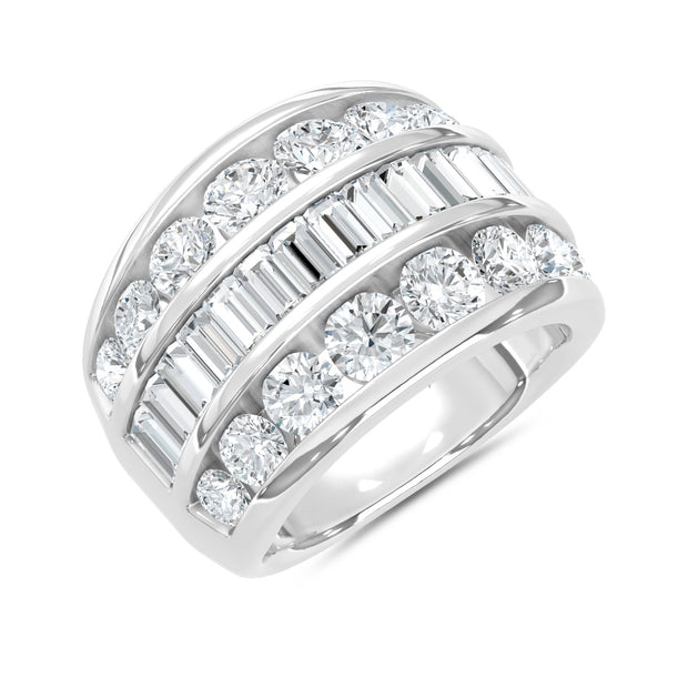 14K White Gold Lab Grown Diamond 4 Ct.Tw. Fashion Ring