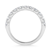 14K White Gold 3 Ct.Tw. Lab Grown Diamond Round and Emerald Cut Fashion Band