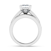 10K White Gold 3 Ct.Tw. Princess Center Lab Grown Diamond Engagement Ring (IGI Certified Center 2ct)