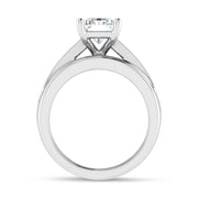 10K White Gold 3 Ct.Tw. Radiant Center Lab Grown Diamond Engagement Ring (IGI Certified Center 2ct)