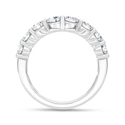 14K White Gold Lab Grown Diamond 4 Ct.Tw. Round and Baguette Fashion Ring