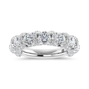 14K White Gold 2 Ct.Tw. Lab Grown Diamond Anniversary Band