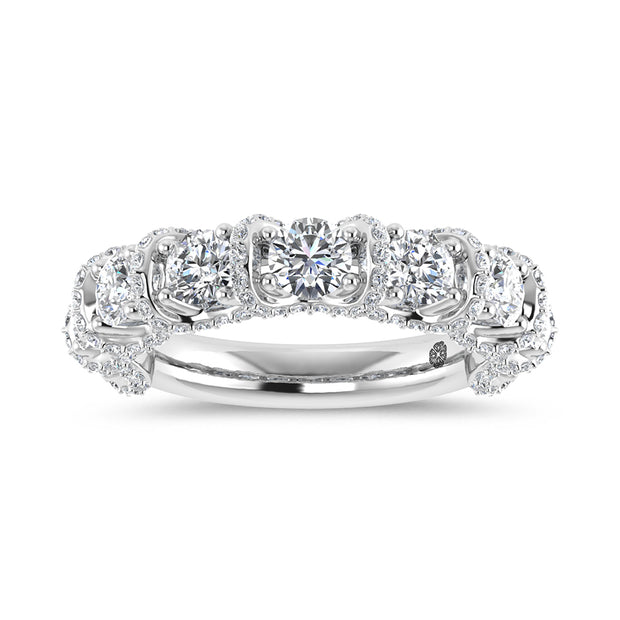 14K White Gold 2 Ct.Tw. Lab Grown Diamond Anniversary Band