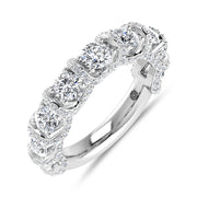 14K White Gold 2 Ct.Tw. Lab Grown Diamond Anniversary Band