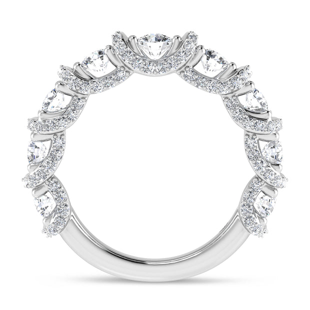 14K White Gold 2 Ct.Tw. Lab Grown Diamond Anniversary Band